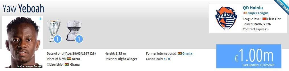 อดีตนักเตะแมนซิตี้และอดีตเพื่อนร่วมทีมของซน ฮึง-มิน! นักเตะทีมชาติแอฟริกันวัย 28 ปี ย้ายร่วมทีมชิงเต่า พร้อมวิดีโอการเลี้ยงบอลที่กลายเป็นไวรัล _เย่ โบย่า_ _ฤดูกาล_ _ประตู_ อดีตนักเตะแมนซิตี้และอดีตเพื่อนร่วมทีมของซน ฮึง-มิน! นักเตะทีมชาติแอฟริกันวัย 28 ปี ย้ายร่วมทีมชิงเต่า พร้อมวิดีโอการเลี้ยงบอลที่กลายเป็นไวรัล _เย่ โบย่า_ _ฤดูกาล_ _ประตู_