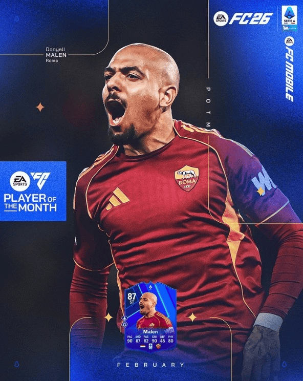 4 ประตู 4 ประตู มิลาน สปอร์ต ประกาศ โรม่า กองหน้า มาเรน ได้รับเลือกเป็นนักเตะยอดเยี่ยมในลีก ในเดือนกุมภาพันธ์_match_serie A_napoels