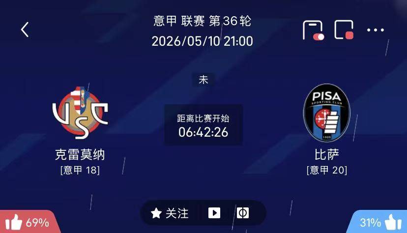 5/10 วันอาทิตย์ กัลโช่ เลือก สองสตริง คำแนะนำ [ พร้อมแผ่นกวาด] : Cremona vs Pizza + Florence vs Genoa_home_aspect_match